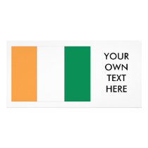 Coted Ivoire Flag Picture Card