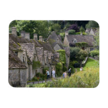 Cotswold stone cottages in the village of vinyl magnet