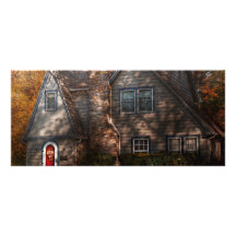 Cottage - Cranford, NJ - Autumn Cottage Full Colour Rack Card
