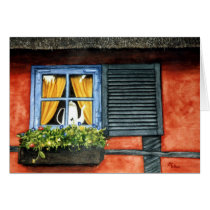 Cottage Window Greeting Cards