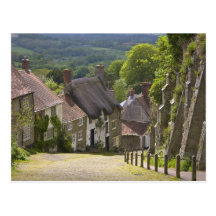 Cottages at Gold Hill, Shaftesbury, Dorset, Post Card