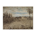 Cottages, Woman in Foreground, Vincent van Gogh postcards