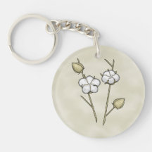 Cotton Boll Key Chain