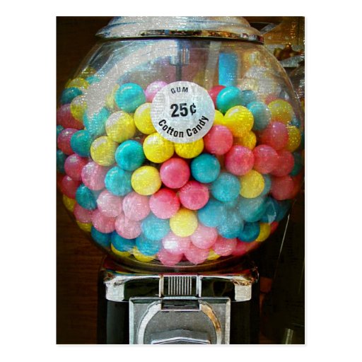 Cotton Candy Gum Post Cards