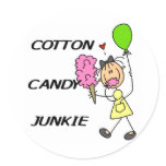 Cotton Candy Junkie Tshirts and Gifts stickers