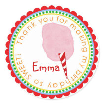 Cotton Candy Stickers- Pink