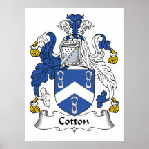 Cotton Family Crest Poster
