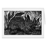 cottontail baby - block print greeting cards