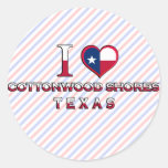 Cottonwood Shores�, Texas Round Stickers