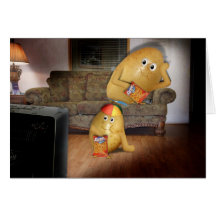 Couch Potatoes Father & Son Greeting Card