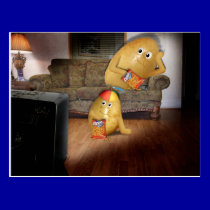 Couch Potatoes Father & Son postcards
