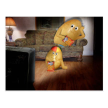 Couch Potatoes Father & Son Post Card