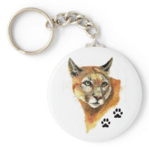 Cougar Animal Keychain