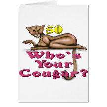 Cougar at 50 greeting cards