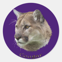 COUGAR HEAD Wildlife Stickers
