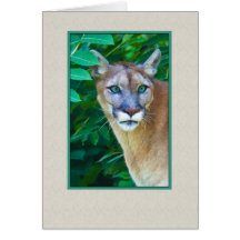 Cougar in the Jungle Note or Greeting Card
