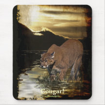 Cougar Mountain-Lion Art on a Wildlife Mousepad