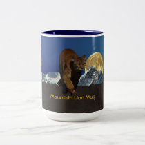 Cougar Mountain Lion Artwork on a Wildlife Mug mugs