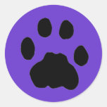 COUGAR PAW PRINT ROUND STICKER