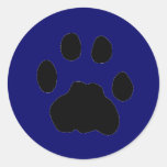 COUGAR PAW PRINT ROUND STICKER