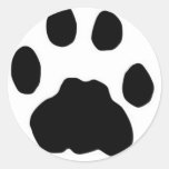 COUGAR PAW PRINT ROUND STICKERS