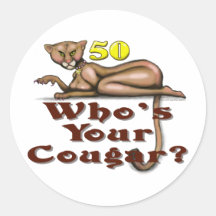 Cougars at 50 round stickers