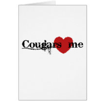 Cougars Love Me Greeting Card