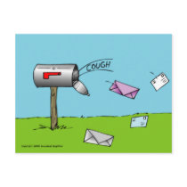 Coughing Mailbox Postcard