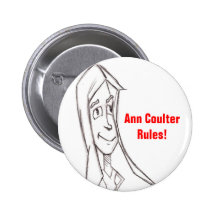 Coulter, Ann CoulterRules! Pinback Buttons
