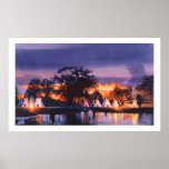 "Council Fires" Watercolor, Paul Jackson Posters