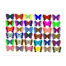 COUNT Butterflies n also LEARN Colours - Kid Stuff Post Card