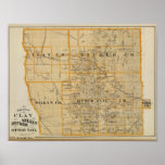 Counties of Clay, Wilkin, Becker, Minnesota Posters