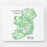 Counties of Ireland Map mousepads