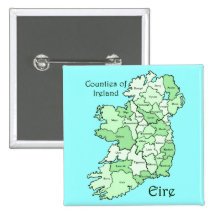 Counties of Ireland Map Pin