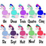 Counting French Poodle photo sculptures