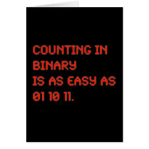 Counting in Binary Greeting Cards