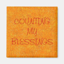 "COUNTING MY BLESSINGS" FRIDGE MAGNET
