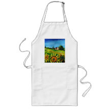 COUNTRSIDE AND SUNFLOWERS IN TUSCANY APRON