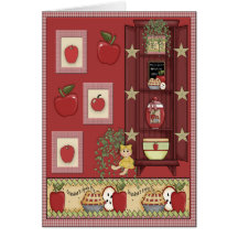 Country Apple Pie Greeting Cards