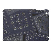 Country Blue Bandanna iPad Mini Glossy Finish Case