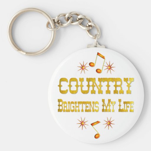Country Brightens My Life Keychain