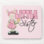 Country Bunny Little Sister (pink) Mouse Pads