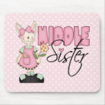Country Bunny Middle Sister (pink) Mousepad