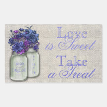 Country Charm Blue Candy Buffet Sticker