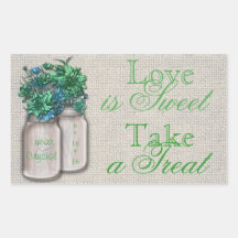 Country Charm Green Candy Buffet Sticker
