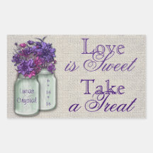 Country Charm Purple Candy Buffet Sticker