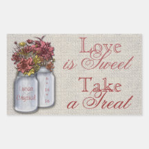 Country Charm Red Candy Buffet Sticker