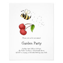 Country Cherries · Bee & Cherries Personalized Announcements