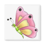 Country Cherries · Pink Butterfly magnets