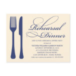 COUNTRY CHIC FLATWARE | REHEARSAL DINNER INVITE POSTCARD